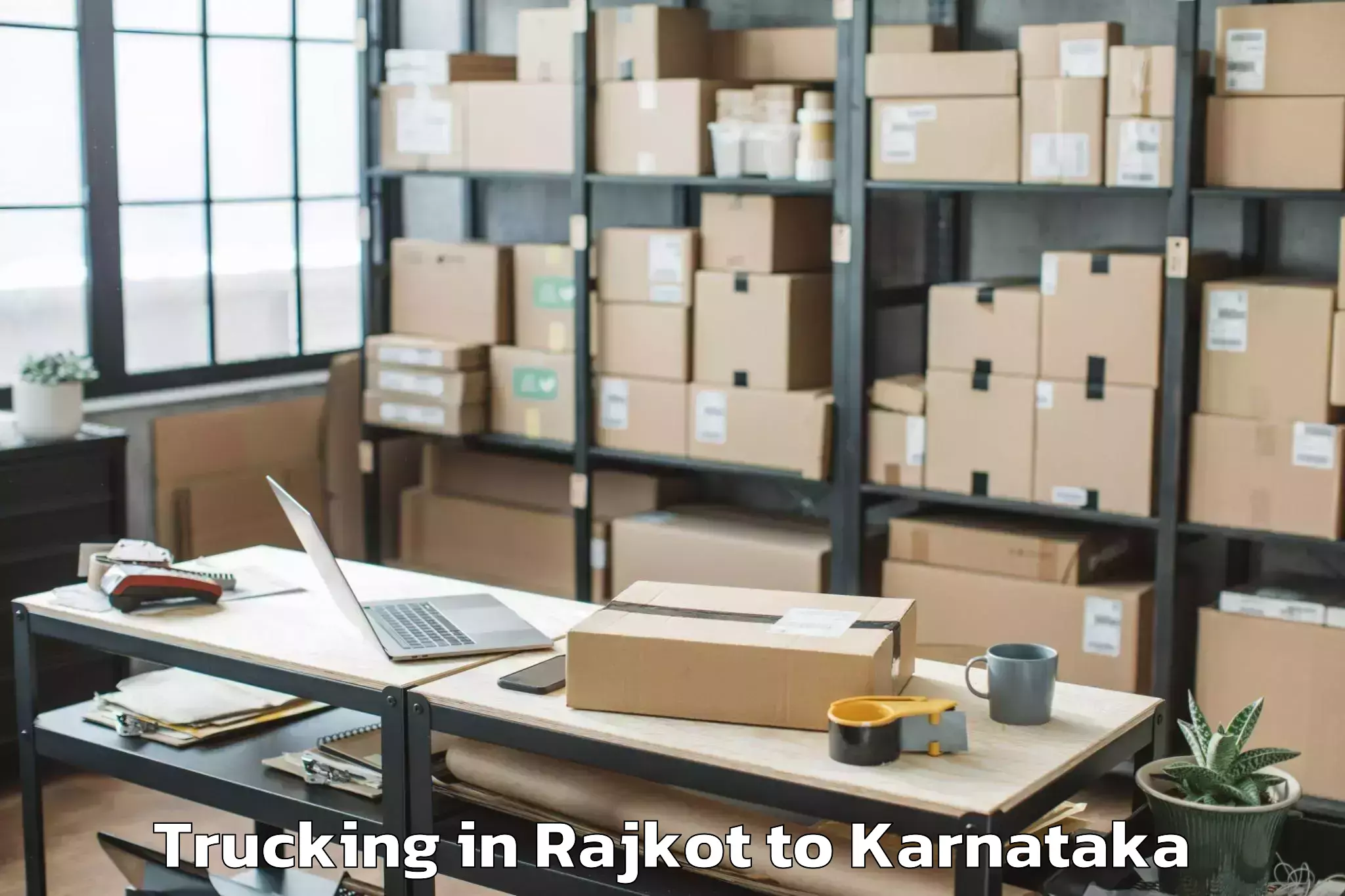 Reliable Rajkot to Hukkeri Trucking